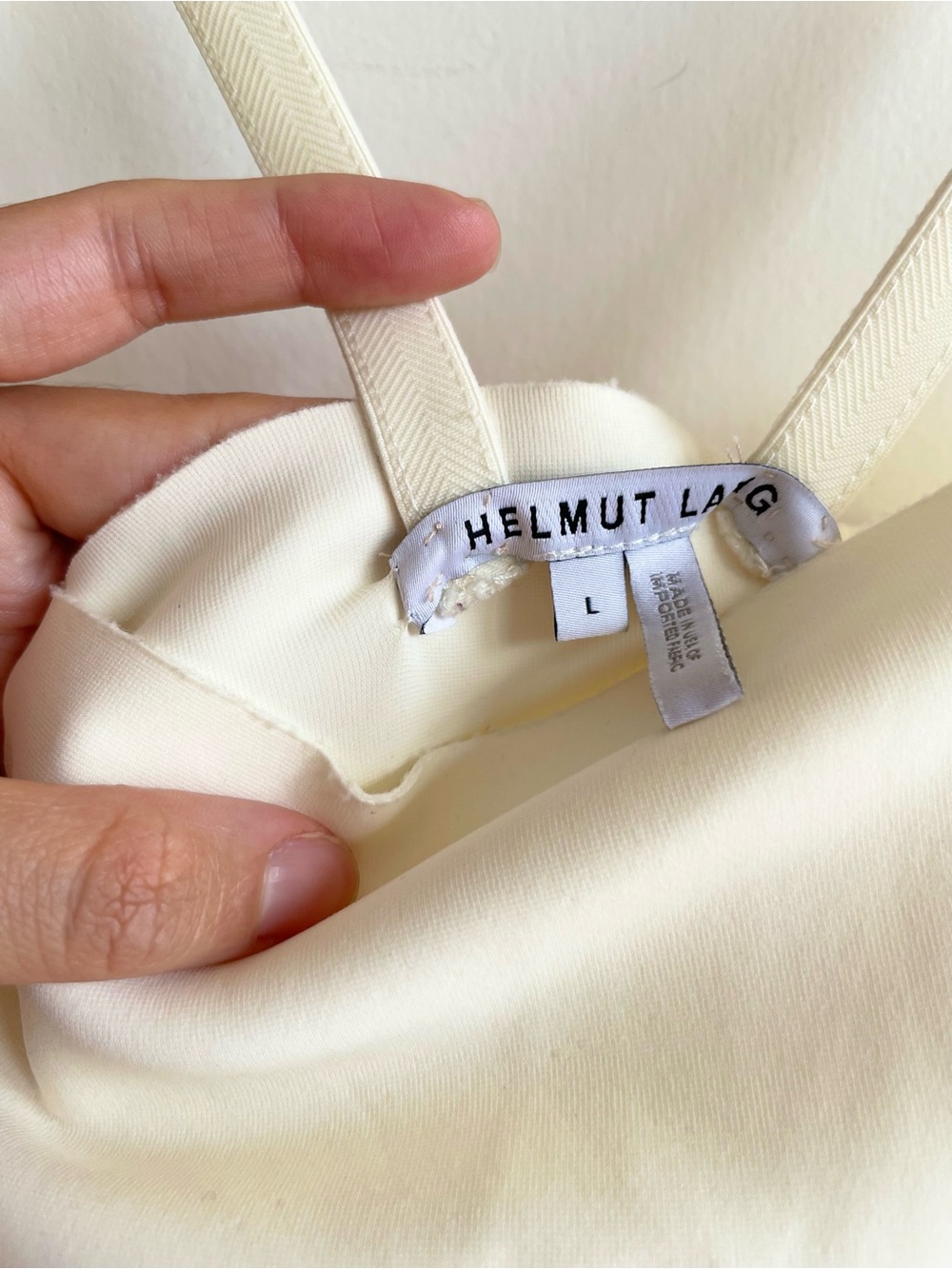 Helmut Lang Neoprene Tank Dress Size L Boxy Minimalist READ - Picture 5 of 10